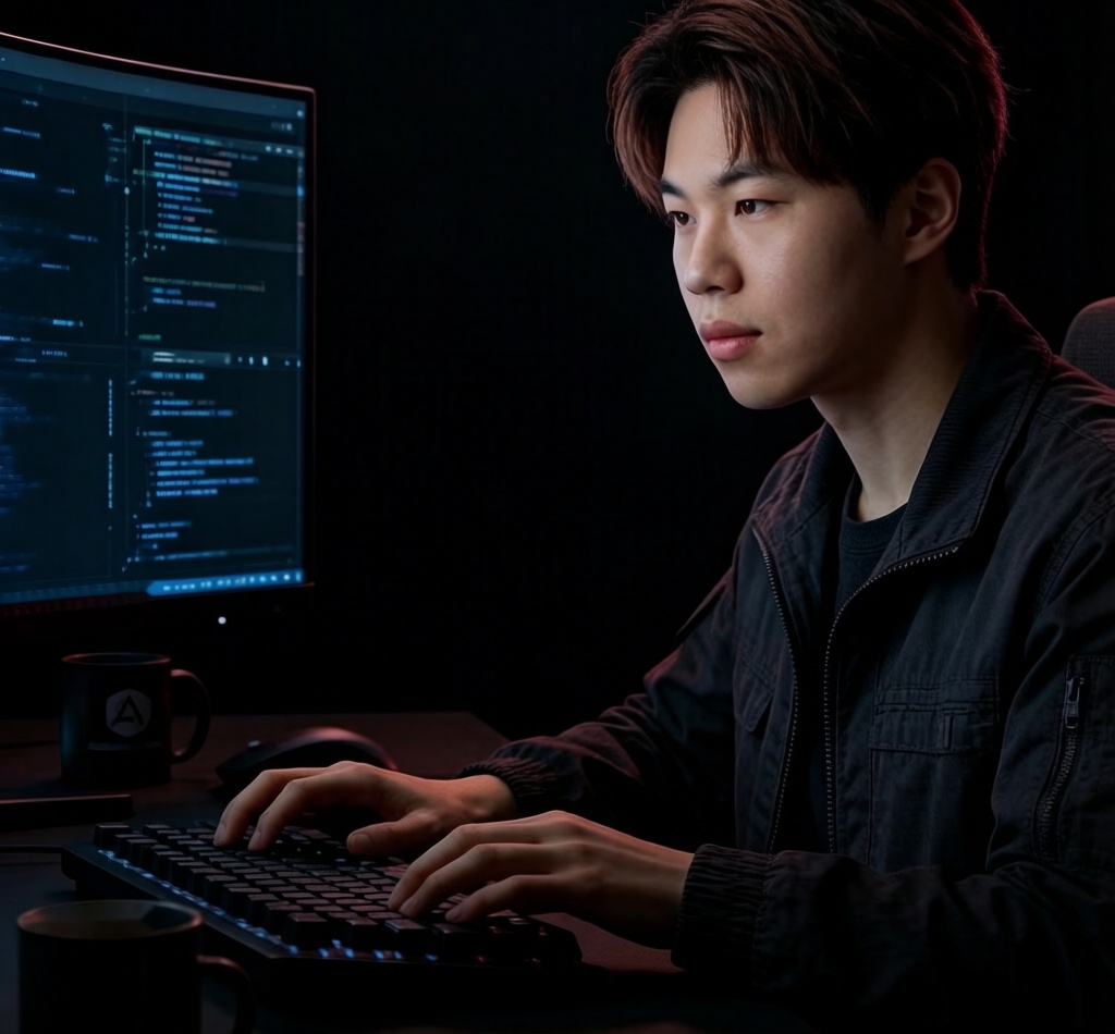 3D portrait of a modern software engineer